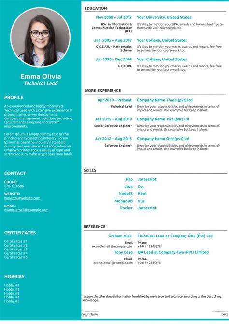Libreoffice Writer Resume Template