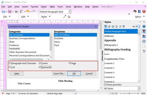 Libreoffice Writer Template