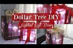 Lighted Xmas Gift Boxes DIY Dollar Tree