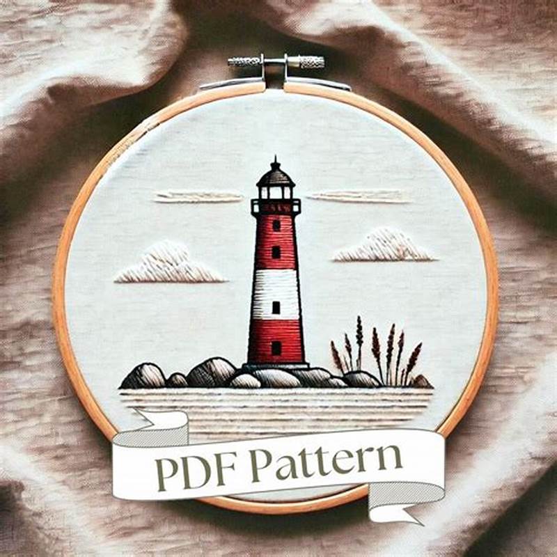Lighthouse Embroidery Pattern