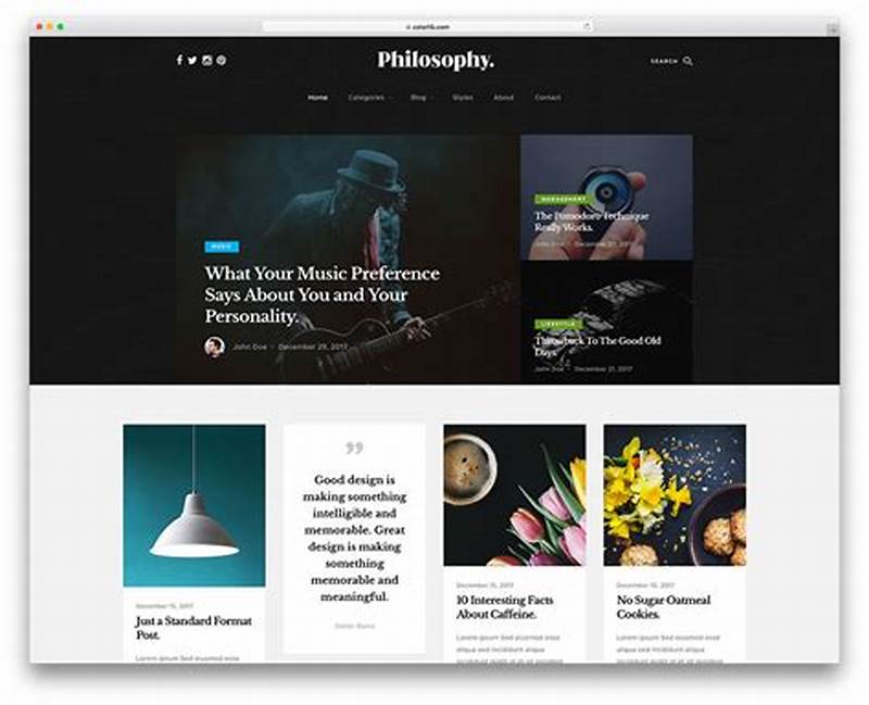 Lightweight Bootstrap Template Blog