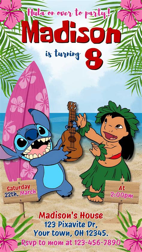 Lilo And Stitch Invitation Template