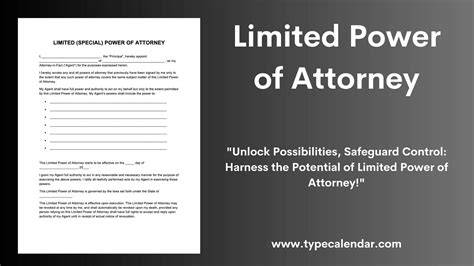 Limited Power Of Attorney Template
