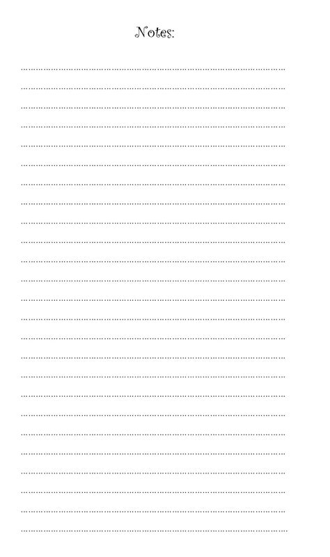 Lined Notes Template