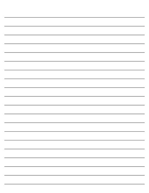 Lined Sheets Printable