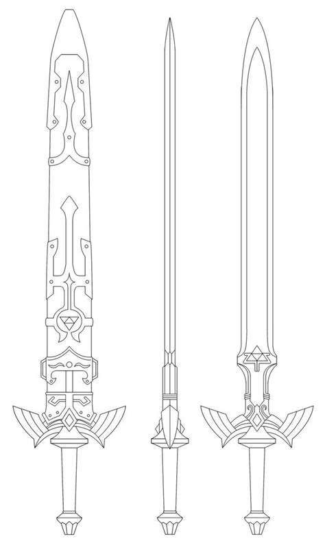 Link Master Sword Colored Printable Template