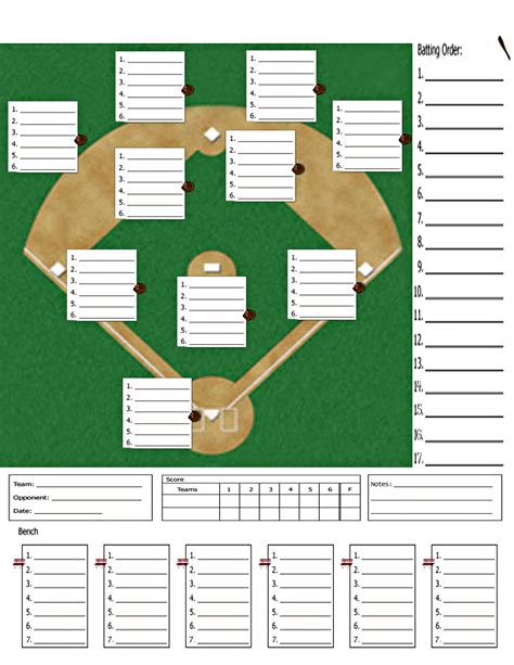 Little League Baseball Positions Chart