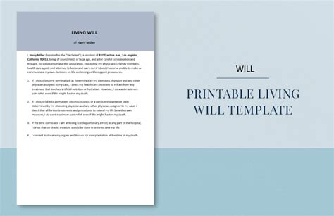 Living Will Templates