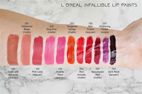Loreal Lipstick Colors Chart
