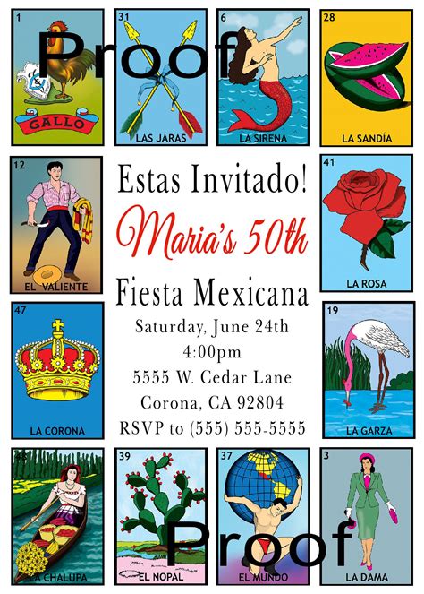Loteria Invitation Template