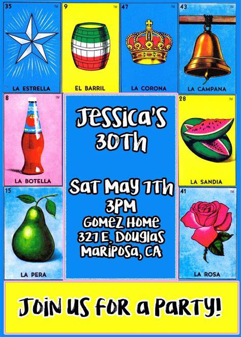 Loteria Invitation Template Free