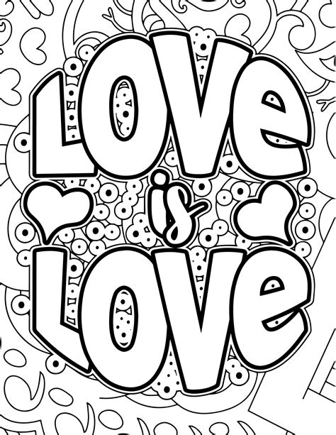 Love Coloring Pages Free Printable