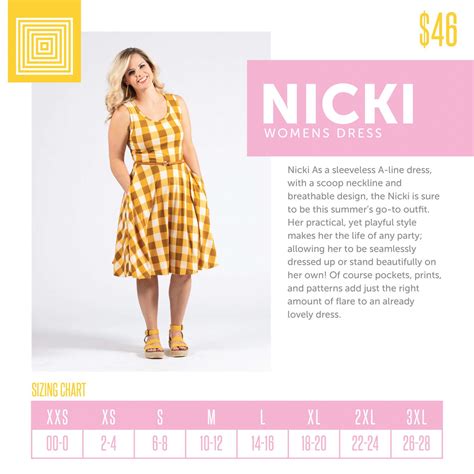 Lularoe Nicki Sizing Chart