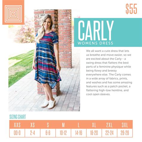 Lularoe Size Chart Carly