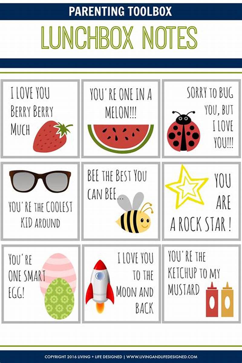 Lunch Box Notes Printable