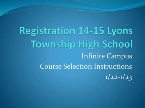 Lyons Township High School Science Course Catalog