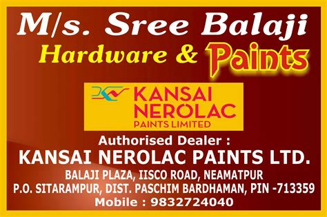 M/S Sree Balaji Hardware & Paints(Nerolac paints)