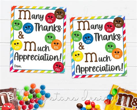 M M Teacher Appreciation Free Printable