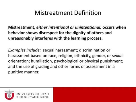 MISTREATMENT definition and meaning