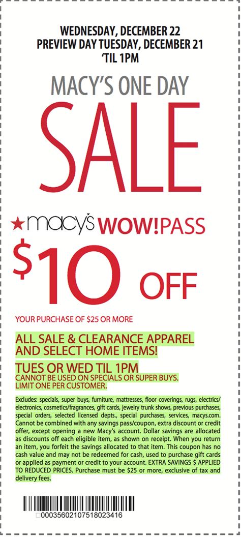 Macys Coupon Printable