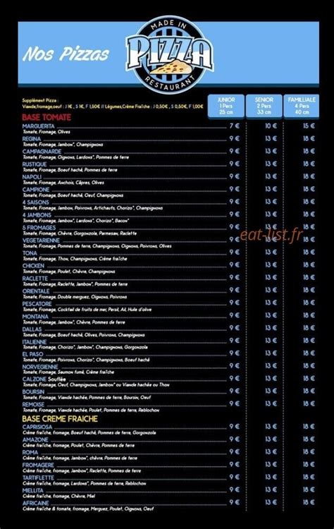 Made In Pizza à Reims