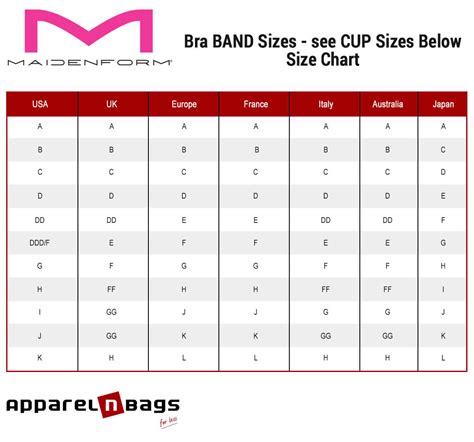 Maidenform Size Chart Bra