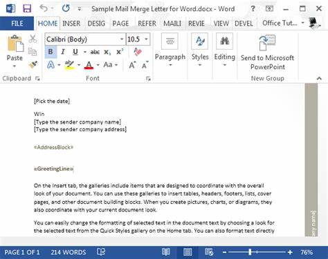 New form merge mail letter 738