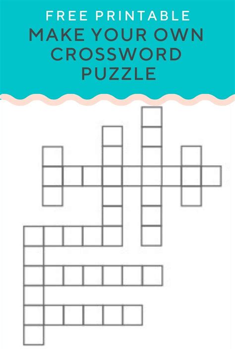 Make A Crossword Puzzle Free Printable