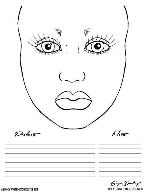 Makeup Face Charts Printable
