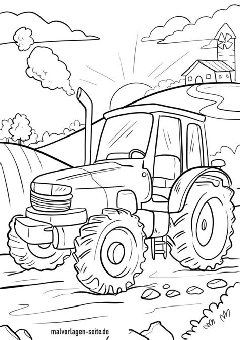 Malvorlage-Traktor
