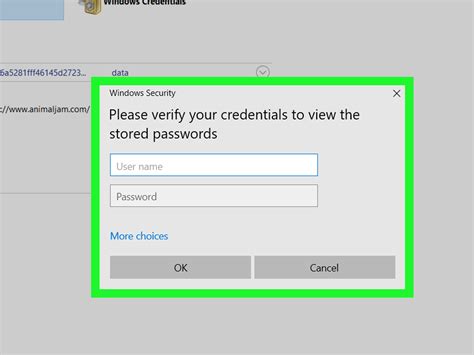Manage My Credentials Windows 1.0