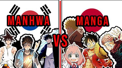 Manhwa vs Manga illustration