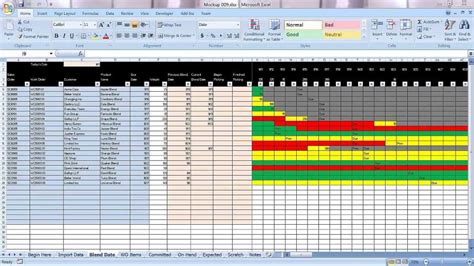 Manufacturing Schedule Template Excel
