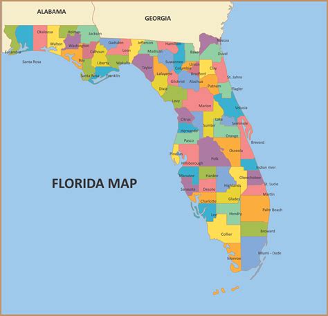 Map Of Florida Printable Free