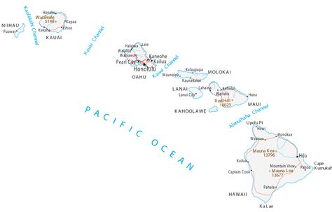 Map Of Hawaiian Islands Printable