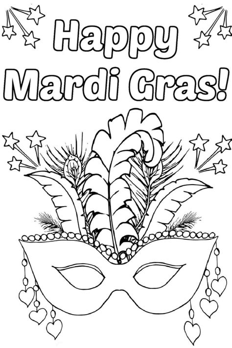 Mardi Gras Coloring Sheets Printable