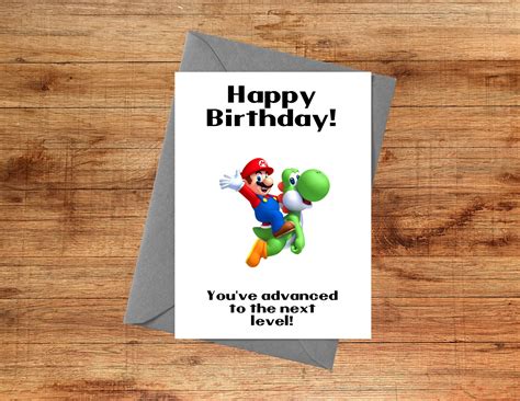 Mario Birthday Card Printable