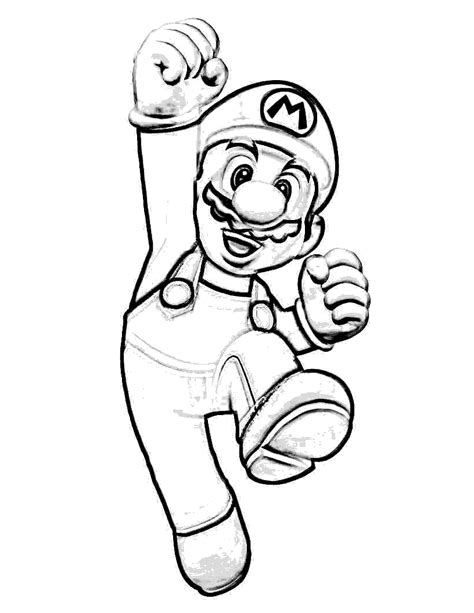 Mario Printable Coloring Pages Free