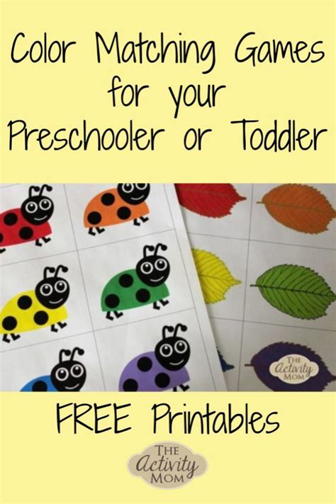 Matching Game For Toddlers Printable