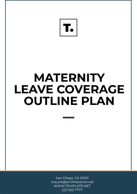 Maternity Leave Plan Template