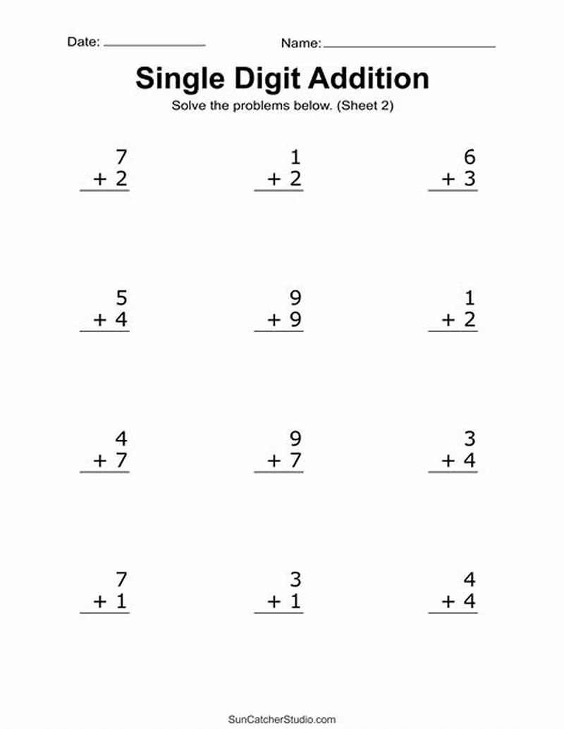 Math Addition Printables