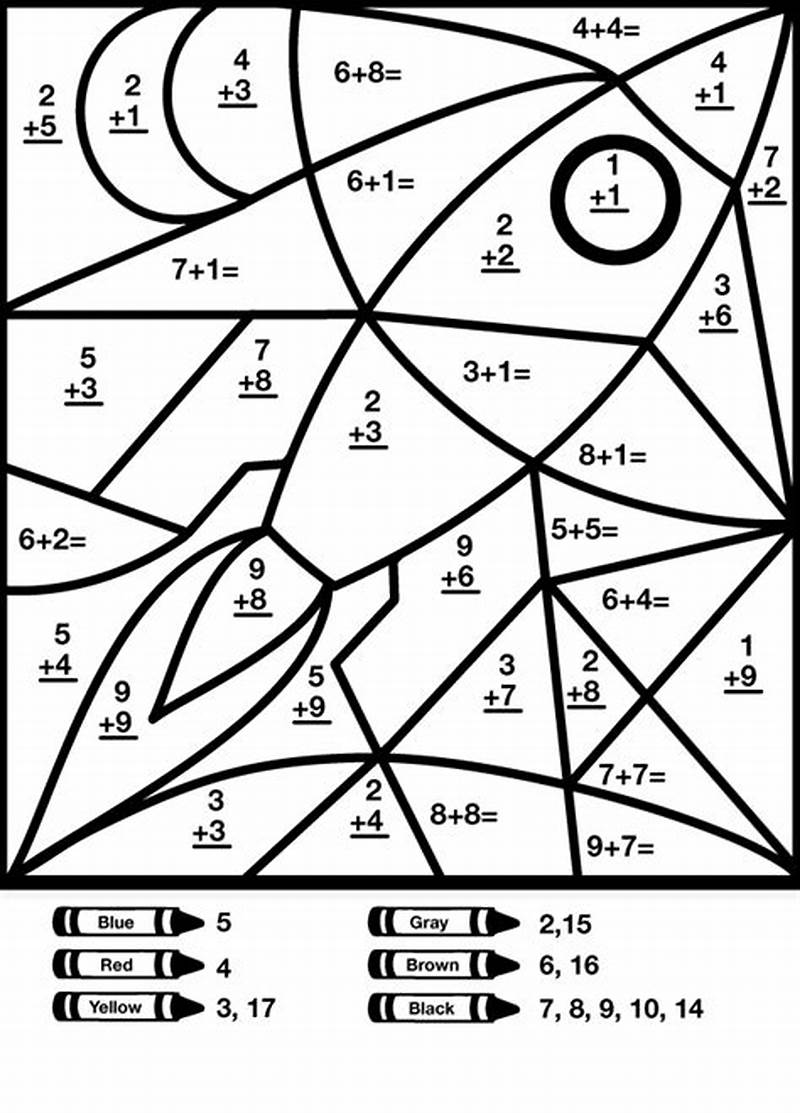 Math Color By Number Coloring Pages