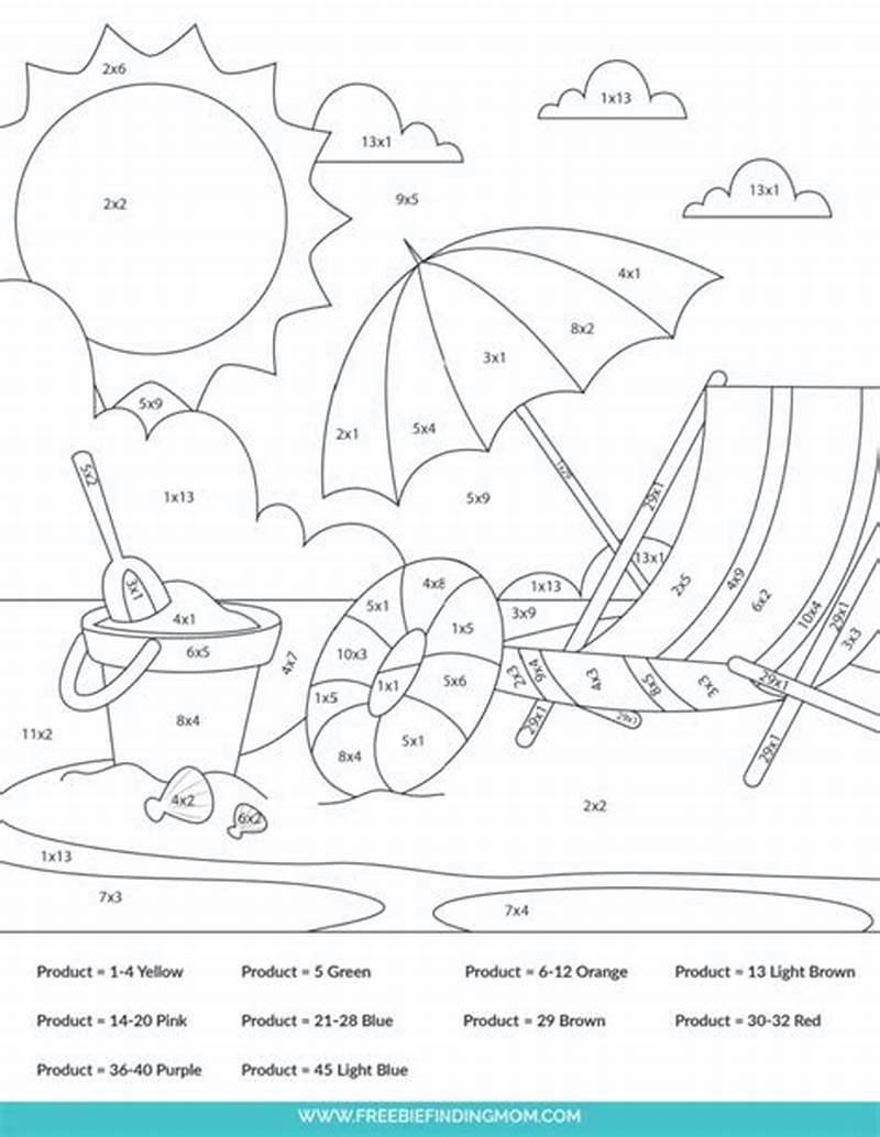 Math Multiplication Coloring Sheets