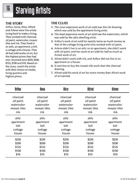 Math Perplexors Printables