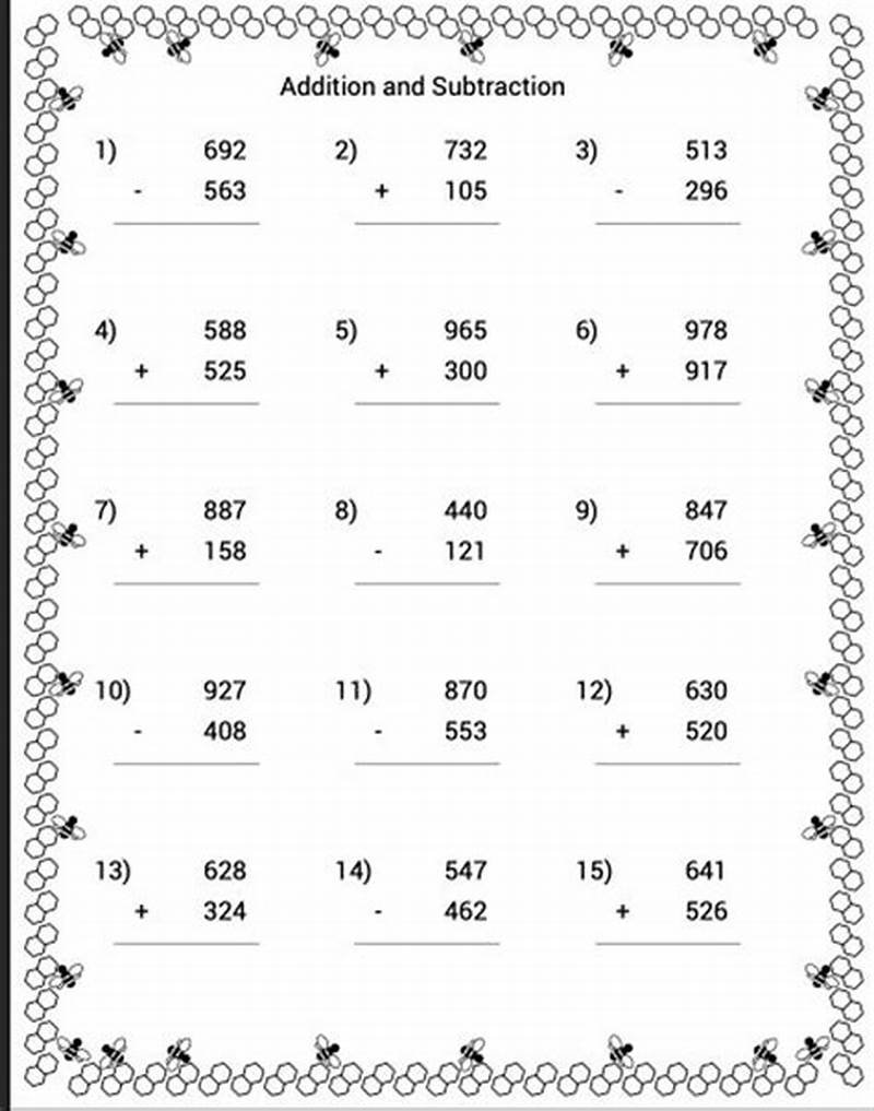 Math Printable Worksheets