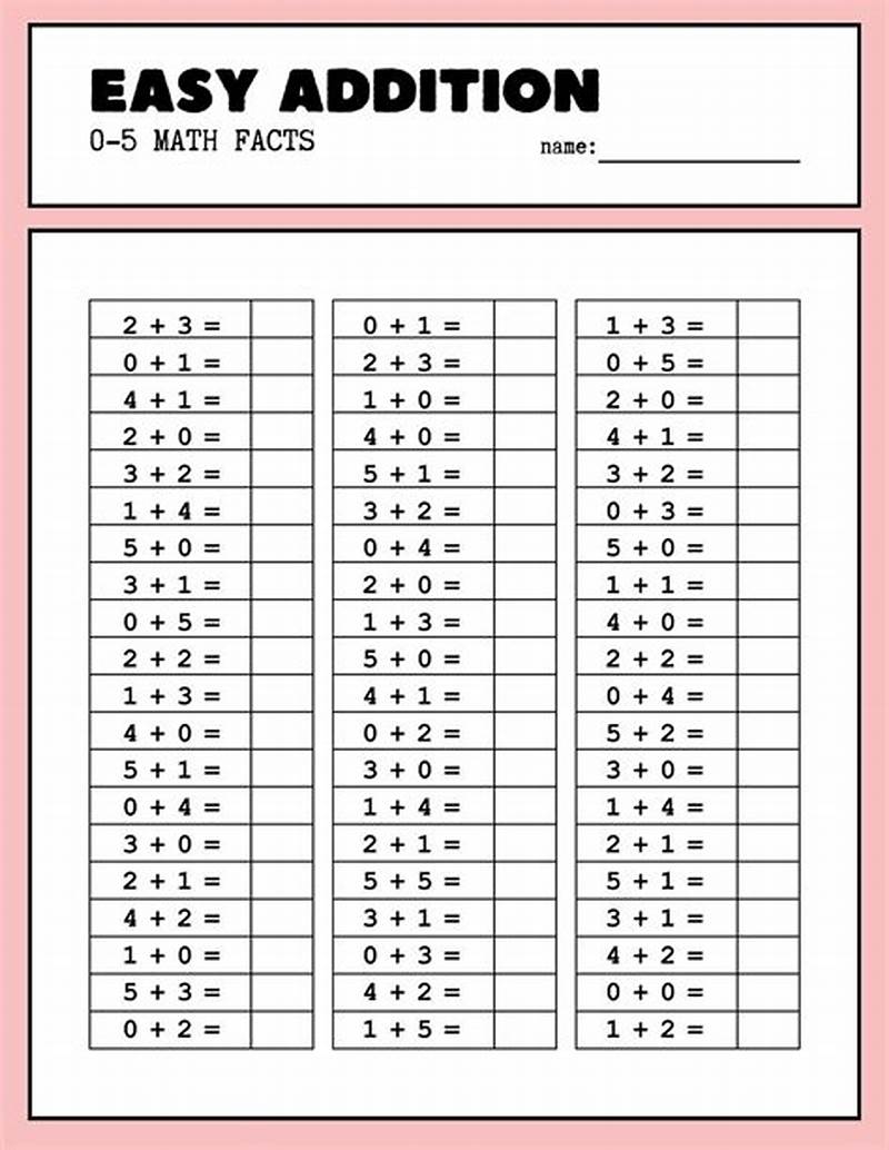 Math Sheets Printable