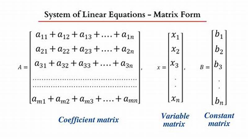 Matrix Form Of Linear System