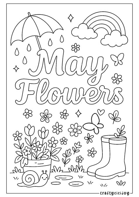 May Printable Coloring Pages