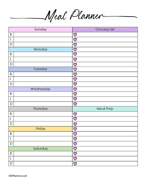 Meal Prep Templates