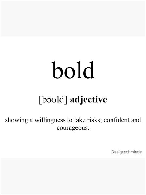 Meaning and Usage of the Adjective “Bold” from Cambridge Dictionary